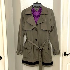 NWOT Tommy Hilfiger grey raincoat / trench jacket